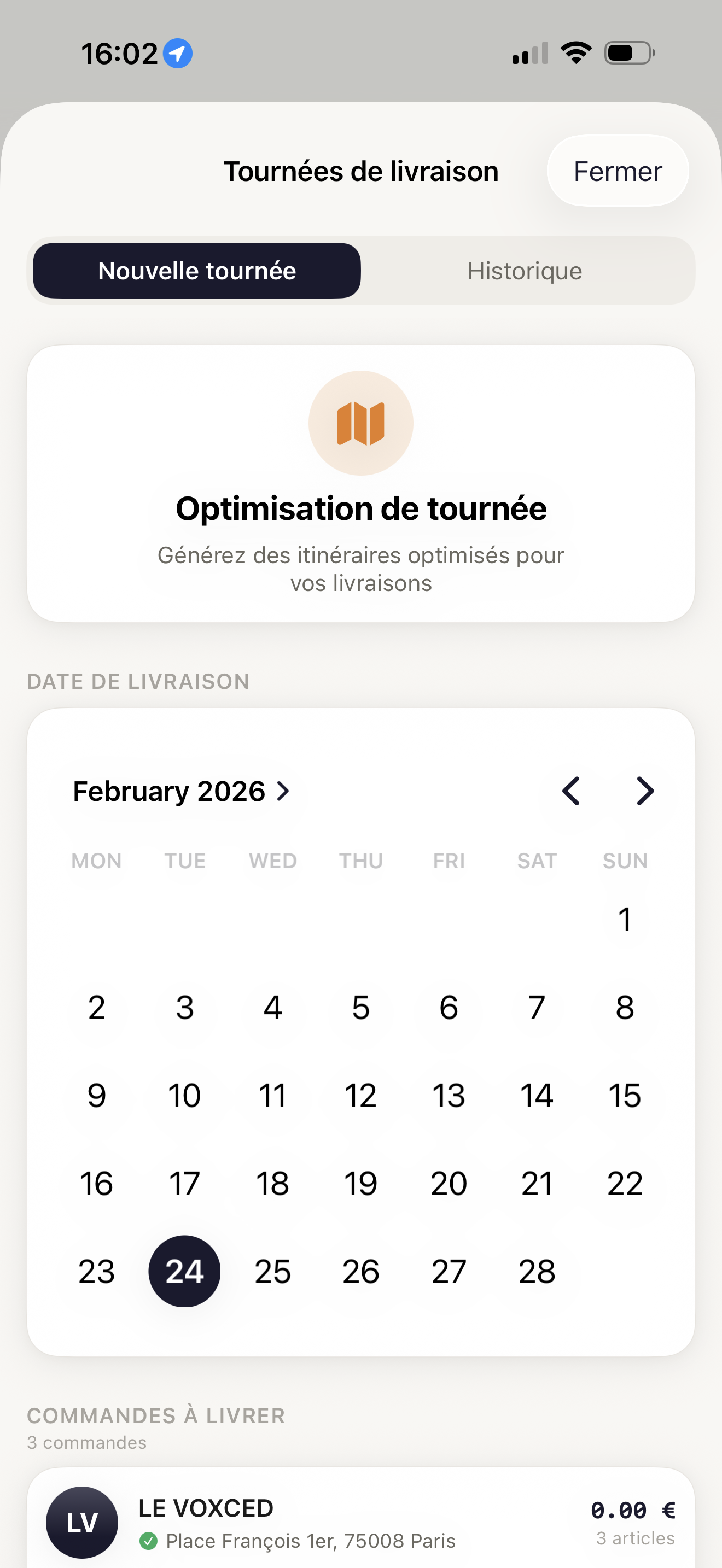 Optimisation des tournées de livraison